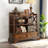Vintage Birch Solid Wood Brown Bookcase