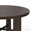 Table de salle à manger et de jeux Gorman au fini noyer avec insert en similicuir noir