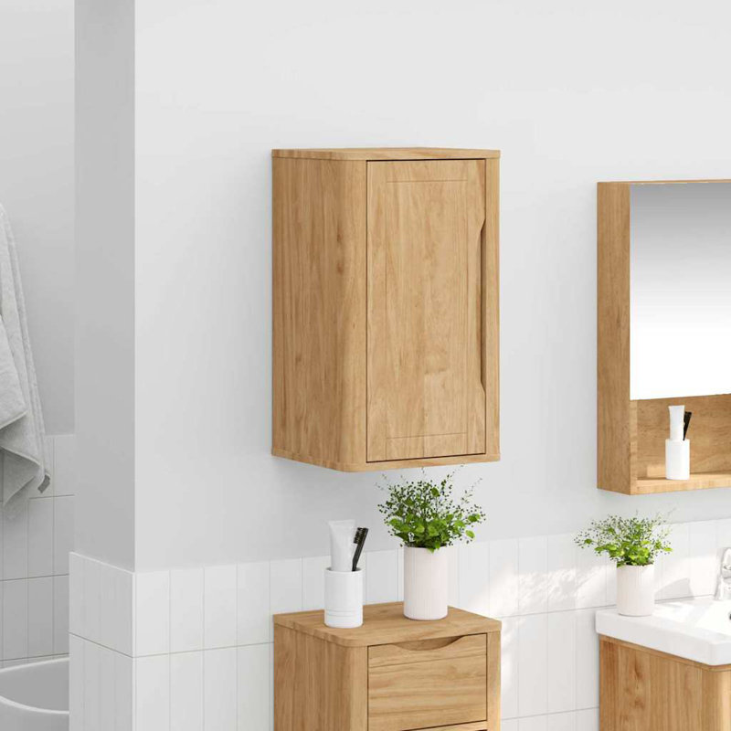 Solid Wood Bathroom Cabinet, Brown