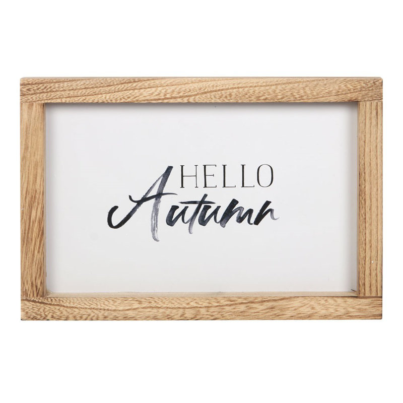 Hello Autumn - Single Picture Frame Print on Wood