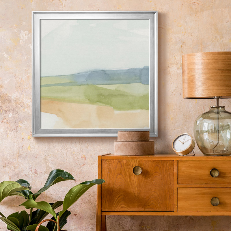 Toile encadrée Pastel Slopes I-Premium - prête à être accrochée, H 22,5 po x l 22,5 po x P 1,5 po, Toile avec cadre argenté