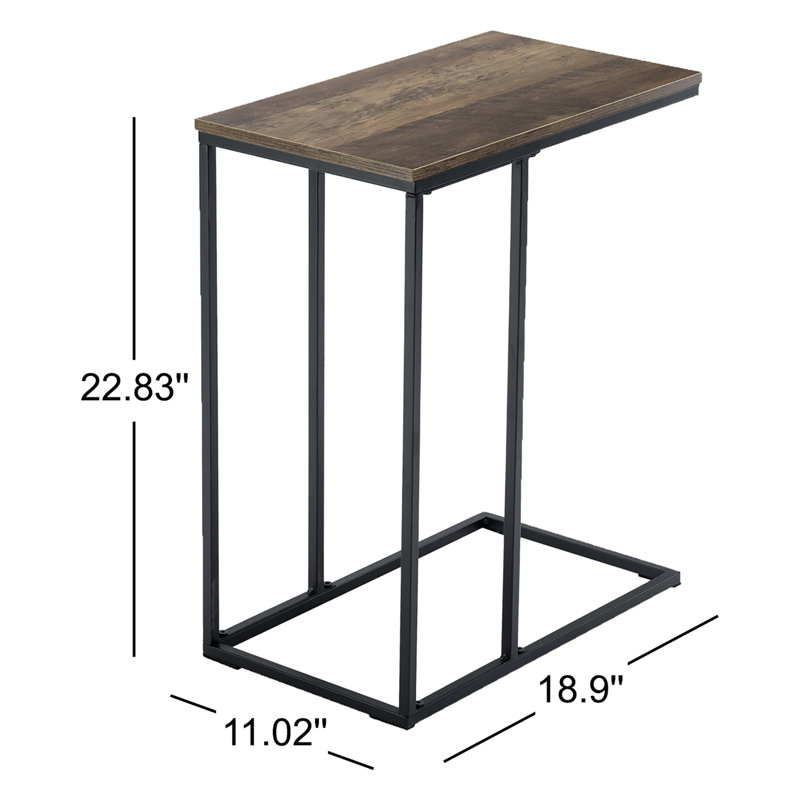 Fontfroide End Table, Brown/Black