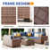 Ensemble de conversation modulaire en rotin pour 7 personnes avec coussins