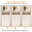 Meuble-lavabo 3 en 1 avec miroir ouvert, petit ensemble de coiffeuse avec bureau en verre visible, coiffeuse compacte avec 3 tiroirs, coiffeuse pour chambre à coucher