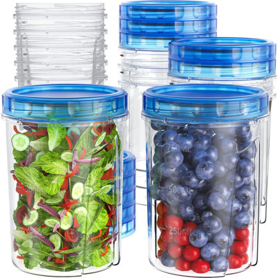 10 Pack 32 Oz Freezer Storage Containers With Twist Lids