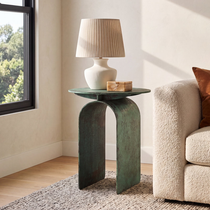 Patina Metal End Table