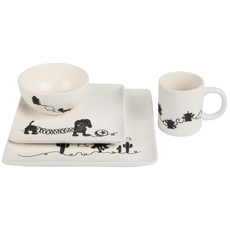 4 Piece Ceramic Dinnerware Set