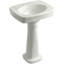 Bancroft 28" Tall Ceramic Vitreous China Rectangular Bathroom Sink-790064900-781547695-756003611