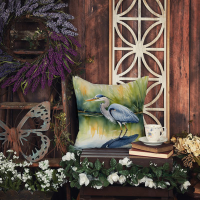 Coussin Blue Heron