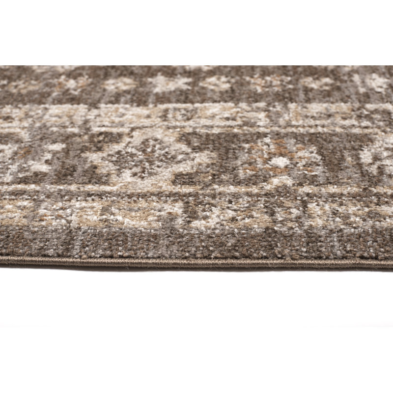 Haven Power Loomed Polyester Indoor Rug, 2'3x7'6, Dark Brown