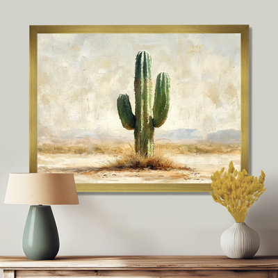 Cactus dans le désert V - Art mural de cactus pour le salon