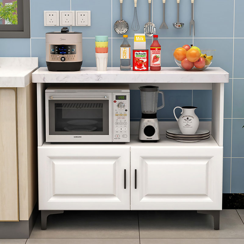 Kitchen Island with Marble Top, 32.7" H x 39.4" W x 15.7" D