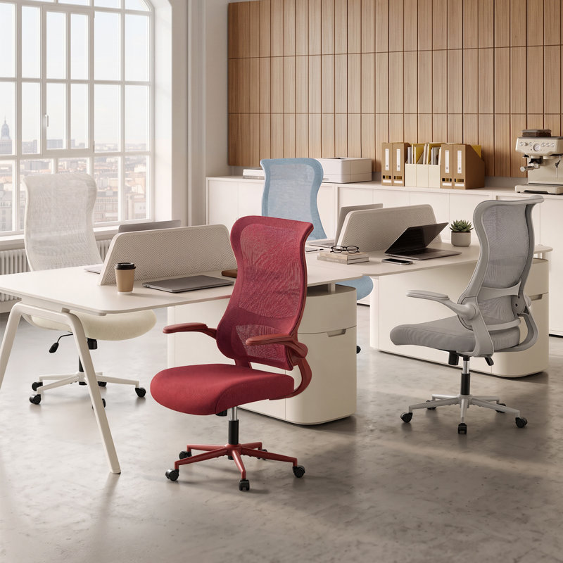 Chaises de bureau colorées, Bleu
