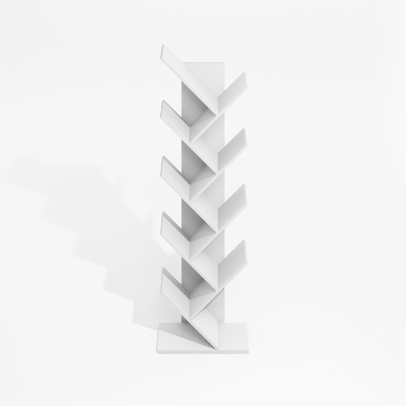 Bibliothèque sur pied Furinno, Blanc familier