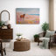 «Colorful Horse Meadow Landscape», art de salon, impression sur toile encadrée