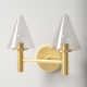 2 Light Transparent Vanity Light