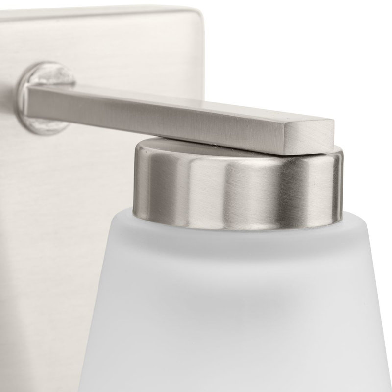 Éclairage pour meuble-lavabo transitionnel à une lumière, Nickel brossé