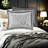 Luxurious Silver Jacquard Bedding Sets, Polyester Damask Design For Home Elegance