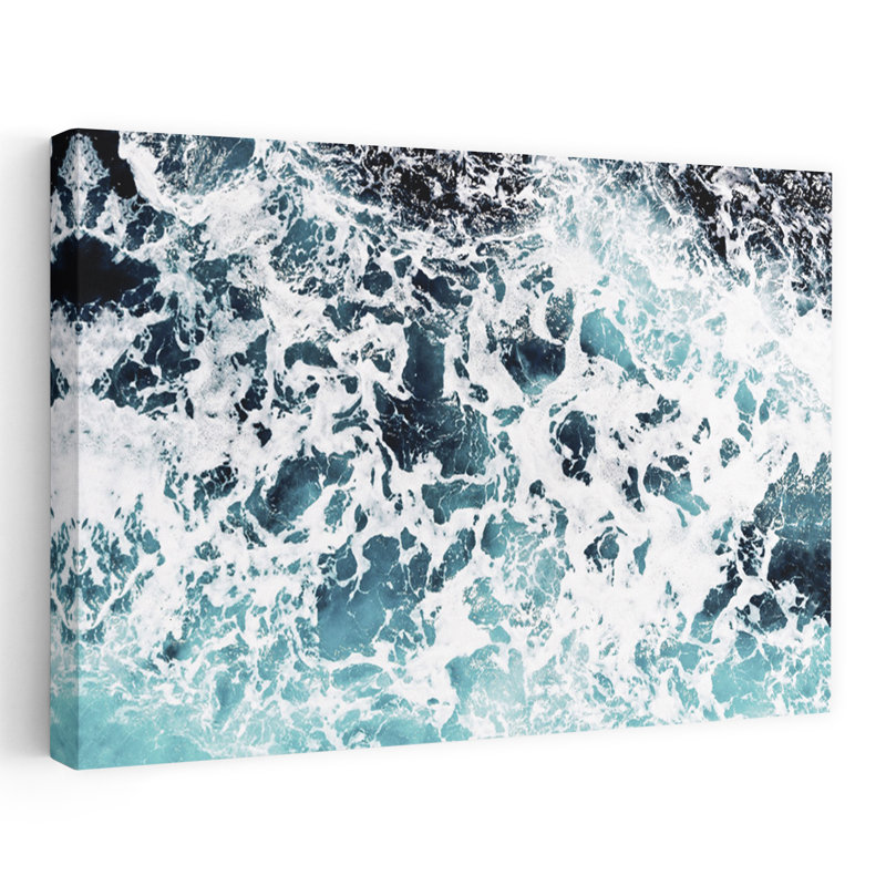 Art mural abstrait contemporain en mousse, H 40 po x l 60 po