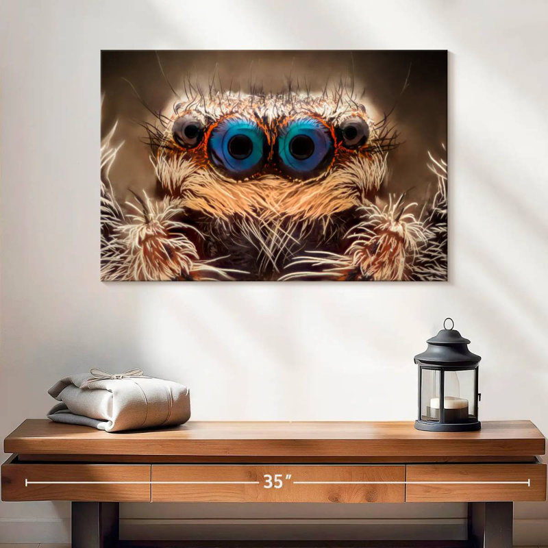 Blue Spider Eyes, 8" H x 12" W