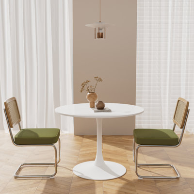 Elegant 3 Piece Dining Room Round Table and Chairs Set