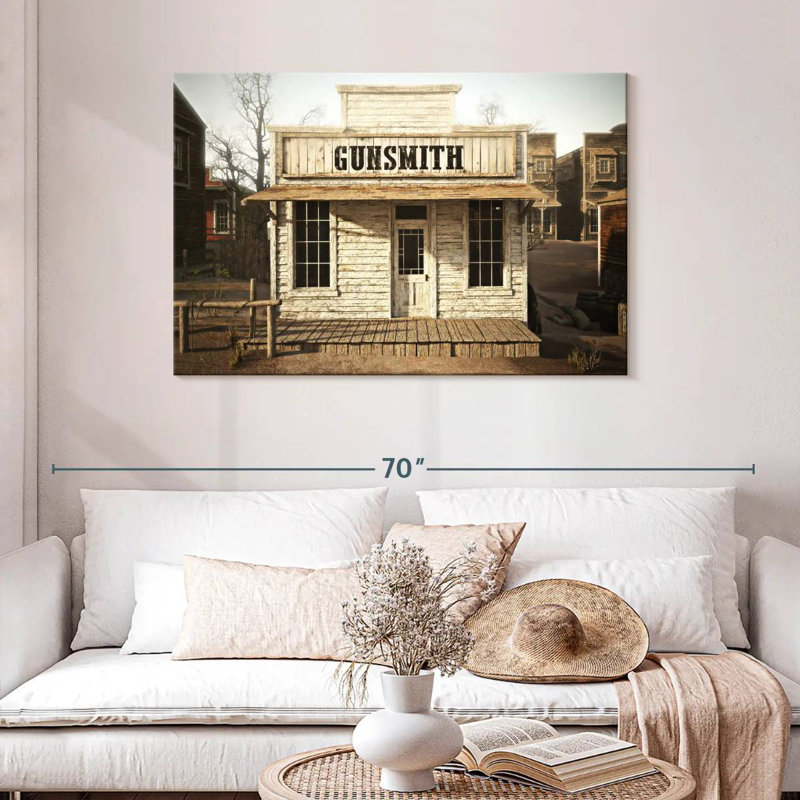 Lelar Western Gunsmith Shop, H 30 po x l 45 po