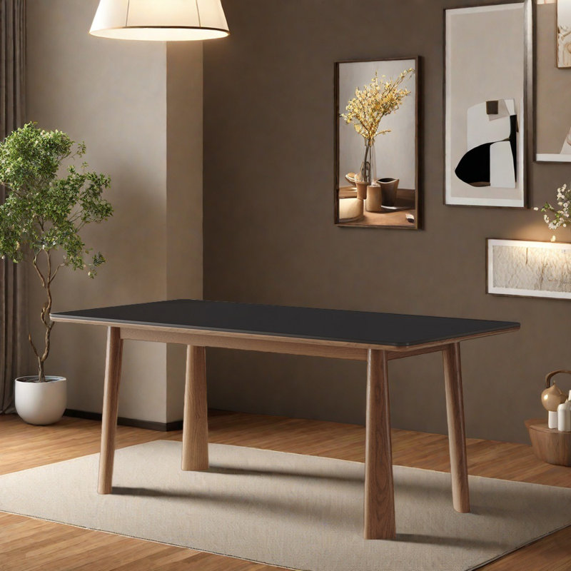 Table rectangulaire rectangulaire en bois massif, H 29,52 po x L 62,99 po x l 31,49 po