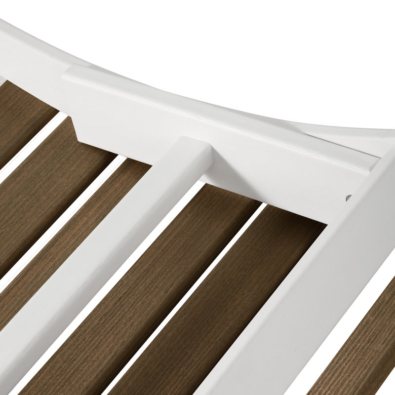 Repose-pieds Adirondack, blanc, Blanc / Brun foncé