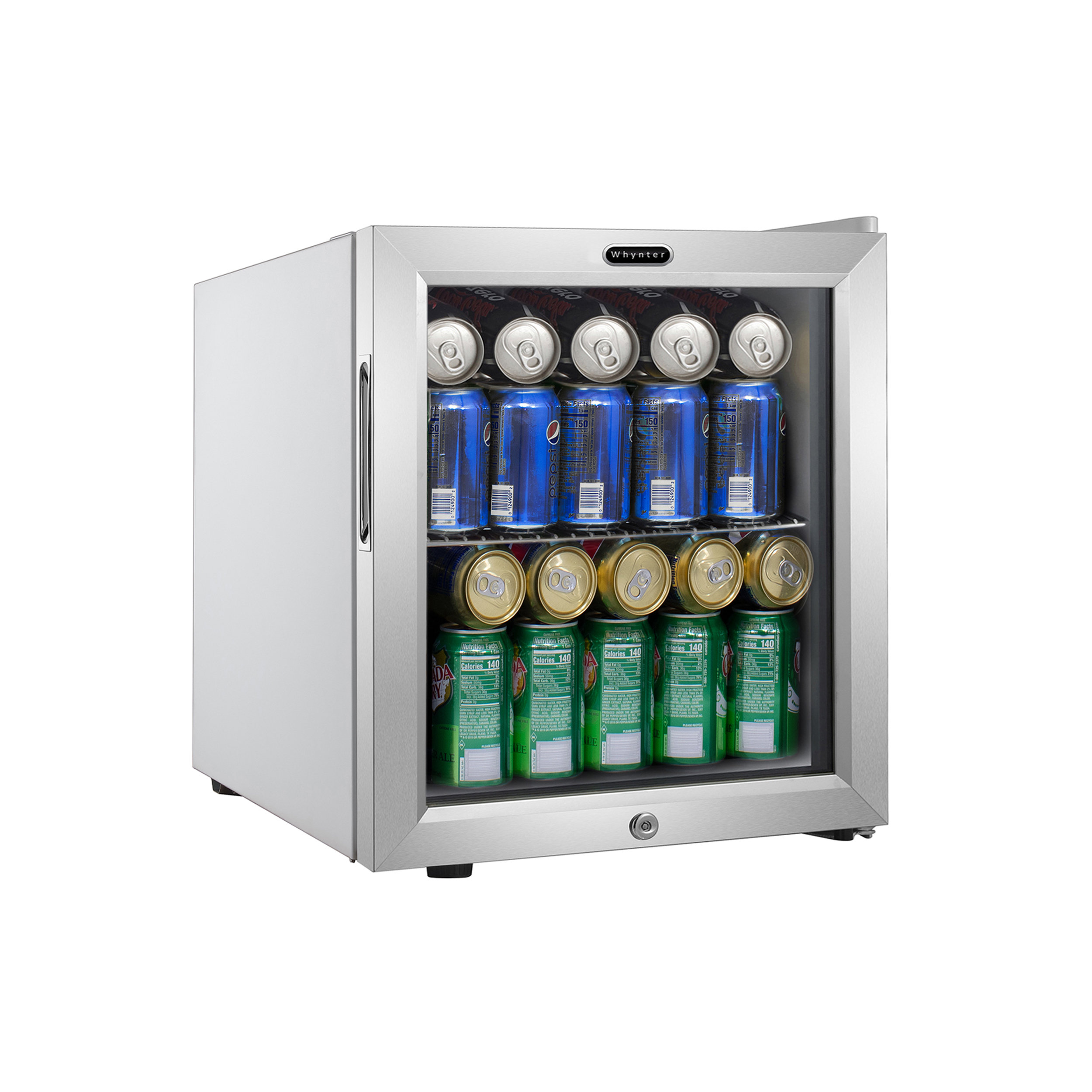 Mini wine store cooler with lock