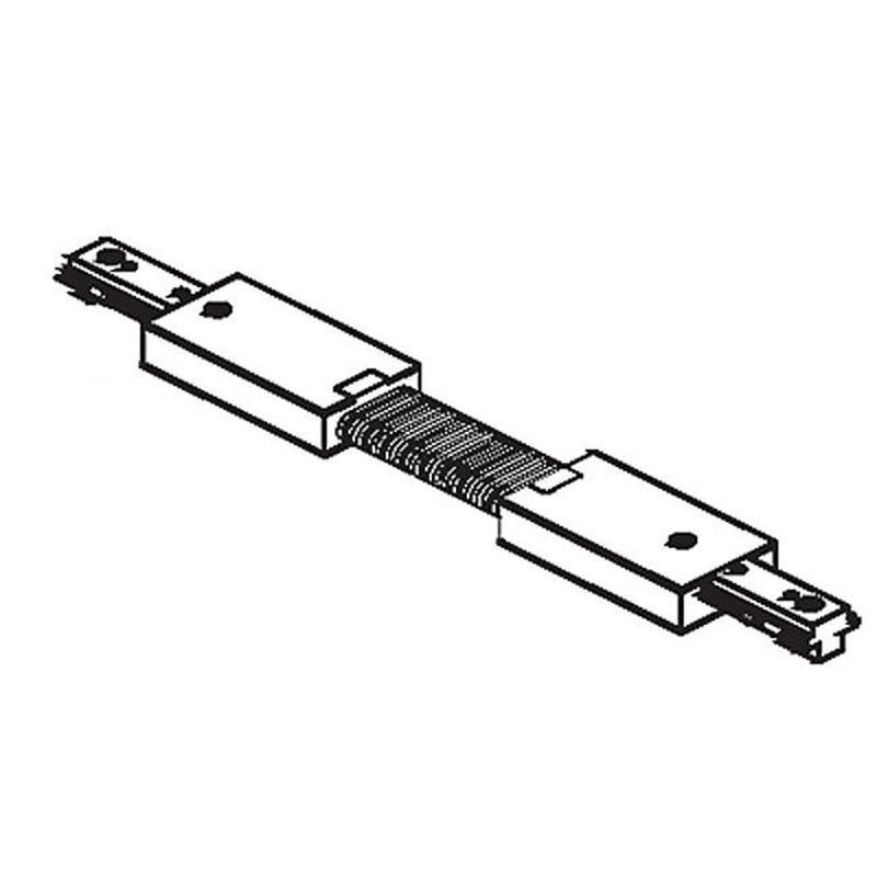 Système de connecteur de rail flexible, Noir, H 0,75 po x L 9,75 po x P 1,39 po, Rail H