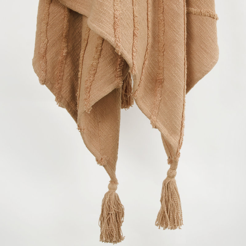 Hand Woven Throw Blanket, Terra Cotta