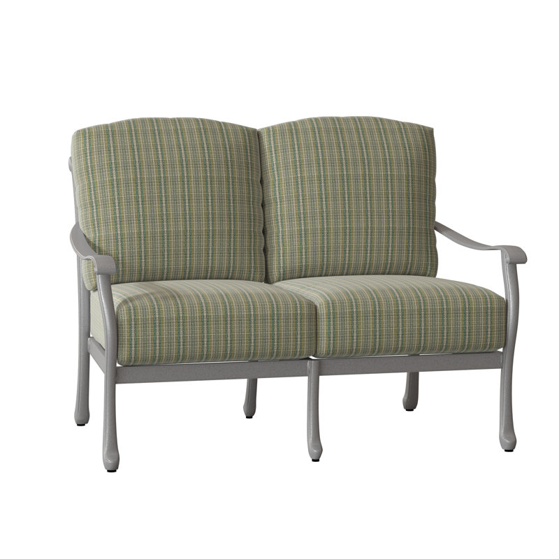 Casa Outdoor 2 - Seat Loveseat, Pewter, Canvas Bird's Eye Sunbrella® Canvas