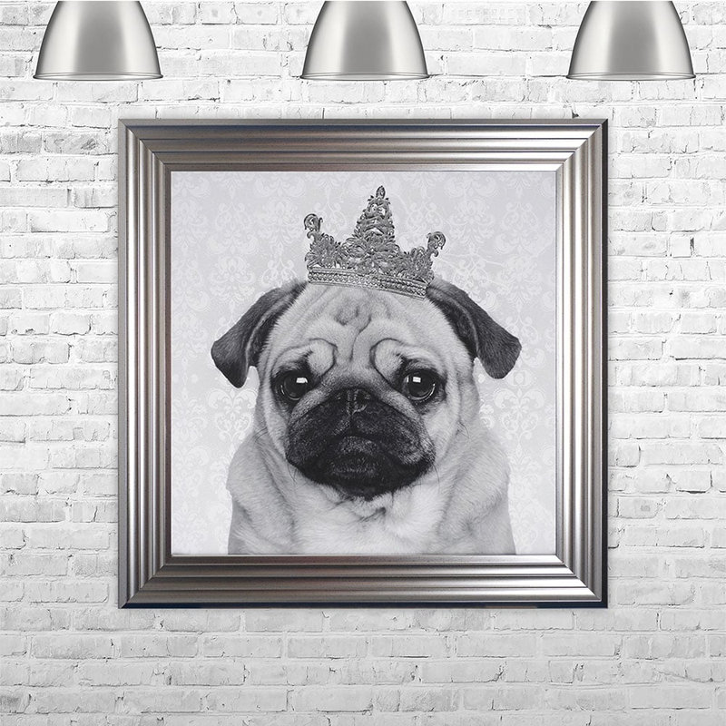 Single Picture Frame Print, 75cm H x 75cm W, Silver Framed