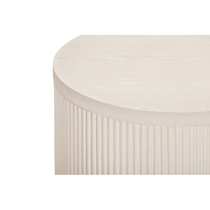 Table d'appoint Lena en chêne blanc lavé