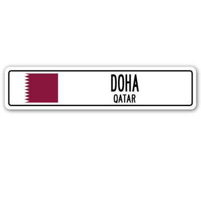 Plaque de rue Bergstrom, drapeau de l'alaska, cycle de qatari