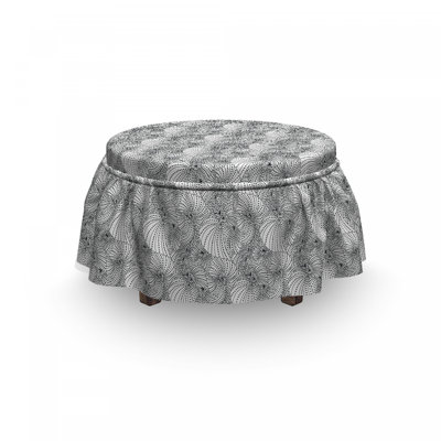 Housse pour repose-pieds courbée hypnotic yellow lines