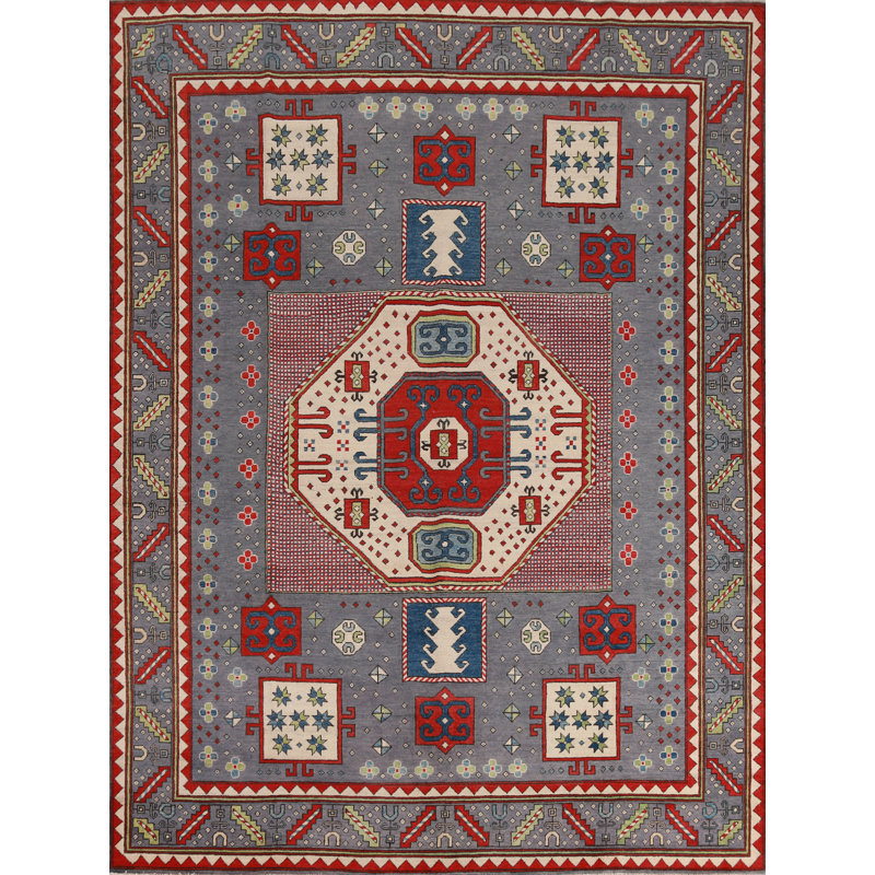 Handmade Wool Kazak Oriental Area Rug 8x10