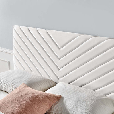 Alyson Upholstered Velvet Panel Headboard