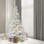 Flocked White Spruce 9' H Lighted Artificial Spruce Christmas Tree
