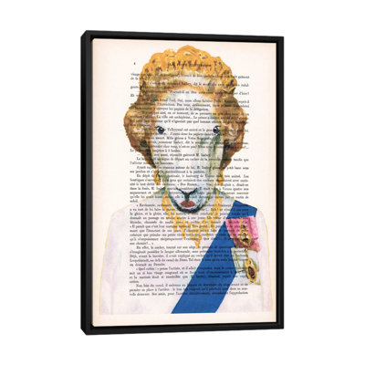 «Vintage Paper Series: Queen Elisabeth Goat», impression sur toile