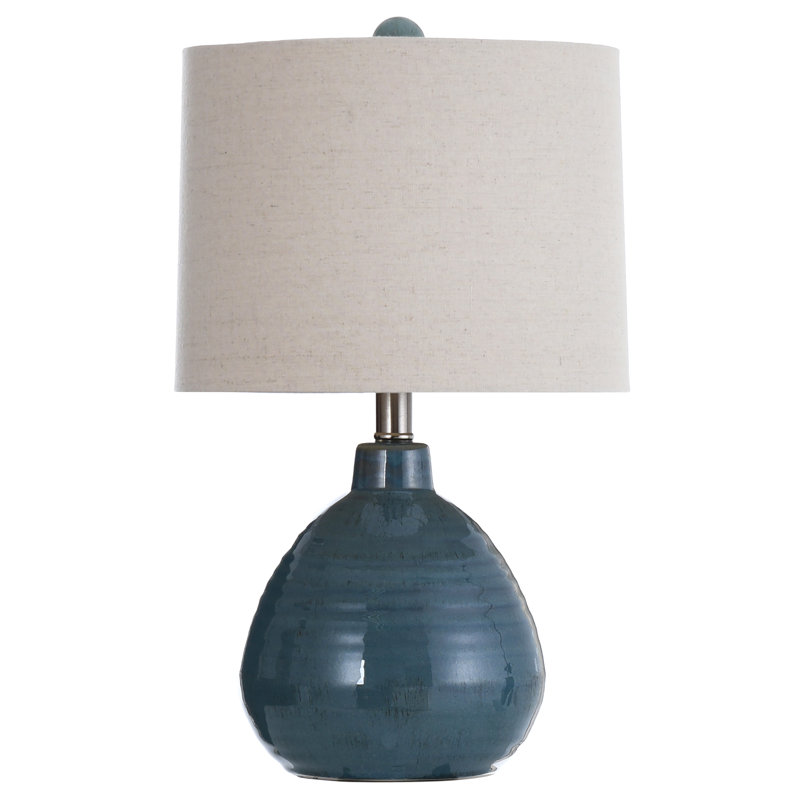Alverez 21" Ceramic Table Lamp, Turquoise