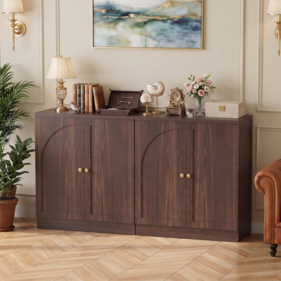 Buffet moderne avec rangement, buffet arqué avec tablettes réglables pour la cuisine et la salle à manger