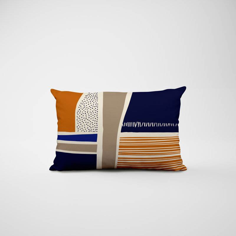 Polyester / Mélange de polyester Housse de coussin rectangulaire intérieure / extérieure lombaire et insert