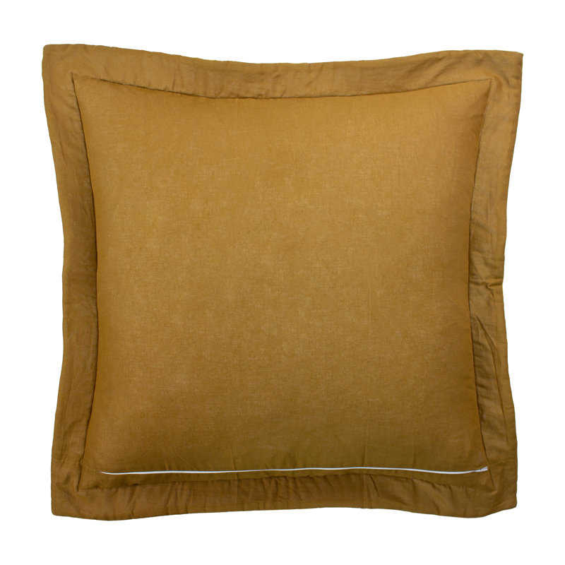 Floral Square Cushion, Gold