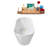 51" Streamline Soaking Glossy White Freestanding Tub and Tray With Internal Drain-101413117