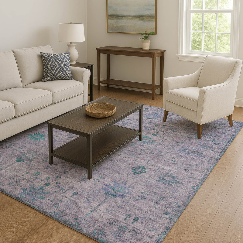Premium Machine Washable Pinkston Arabesque Rug, Rectangle 9' x 12'