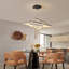 Adalynn 2 Square Rectangle Ring LED Chandelier,Modern Dimmable Pendant Light for Kitchen Island Living Room
