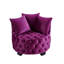 Chaise d'appoint contemporaine rembourrée et capitonnée-503644400