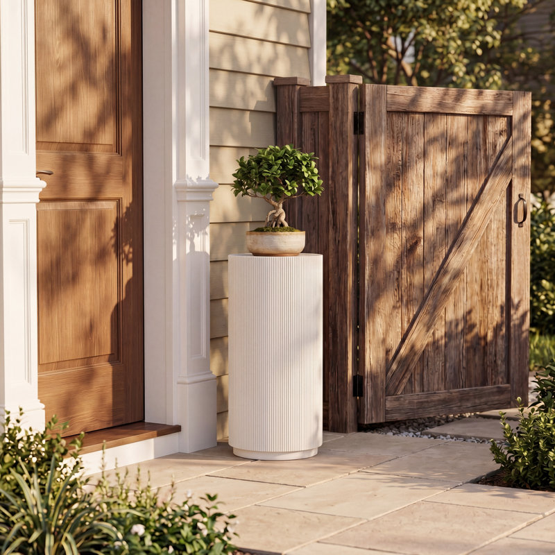 Support pour plante en oxyde de magnésium Saylor, White