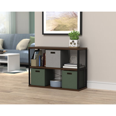 30.55'' H x 44.29'' W Steel Frame 6-Cube Bookcase